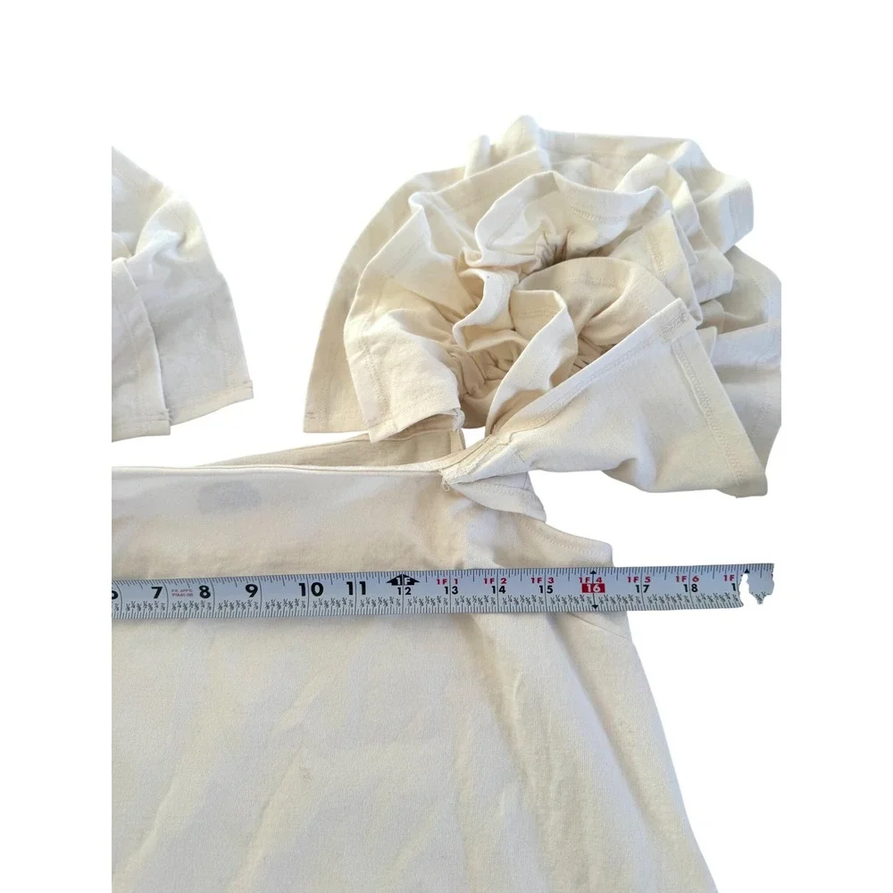 Free People Josie Mini Dress S Snow White Ruffle Sleeve Coastal Romantic
